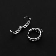 Unisex Chain earrings - Earrings S925 Sterling Silver Raver Gothic Punk Look loveyourmom Love Your Mom   