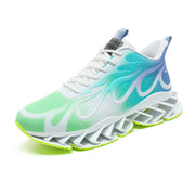 Neon Blade Green Rave Techno 90's Sneakers Shoes. Flying Woven Breathable Clunky 1 1 White Green 39 