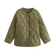 London Berlin Autumn Spring Mid-length Loose Cotton Coat | Jacket Army Green Casual Padded Parka | Oversize Turtleneck Coat - frühlingsoutfit damen 2024 übergangsjacke loveyourmom Love Your Mom Picklesgreen L 