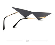 Retro Metal Triangle Sunglasses, Catwalk Sunglasses, Triangle Lens 1 1   