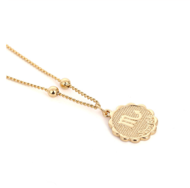 Gold Coin Necklace,Victorious Reflector, Greek Jewelry, Lariat Necklace, Medallion Necklace, Layering Jewelry, Aphrodite 1 1 Gold Scorpio 