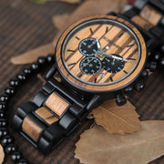 Men Engraved Handmade Wooden Watches, Multi-Functional Casual Quartz Wristwatches Gift for Men Boyfriend Engraved watch, Groomsmen. 1 1   