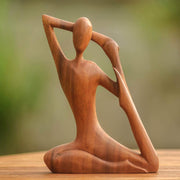 Mini Wooden Yoga Statue, Handcrafted Meditation Decor, Resin Yoga Figure Decor, Exquisite Wooden Yoga Poses for Mindful Home Decoration loveyourmom Love Your Mom 3 Style  