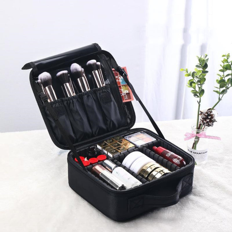 Tattooers Travel Bag, Makeup Case Bag Professional Train Case, Travel Cosmetic Organizer Brush Holder Waterproof Makeup Artist Storage Box. 1 1 Mini TrumpetBlack  