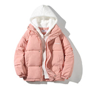 Casual Cool Winter Pullover Hoodie Jacket Coat, Solid Color Stylish Cozy Hoodie, Loose Fit Warm Unisex Hoodie, Aesthetic Streetwear Hoodie 1 1 Pink 2XL 