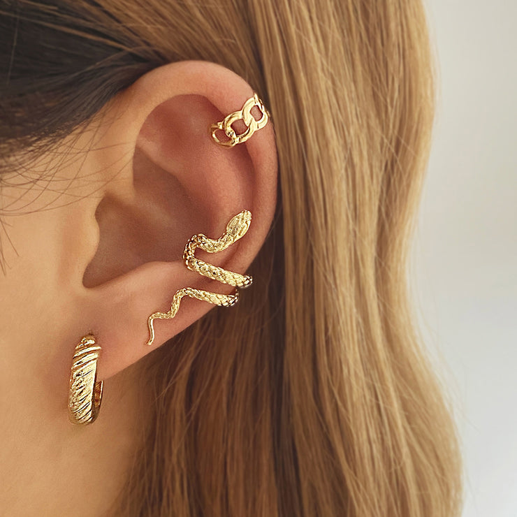 Gold Hollow Out Ear Cuff, 5 Pcs Set Silver or Gold, Leaf Ear Bone Clip Earring, No Piercing Earring, Fake Piercing Cuff, Earring Without Ear Hole 1 1 Three piece  