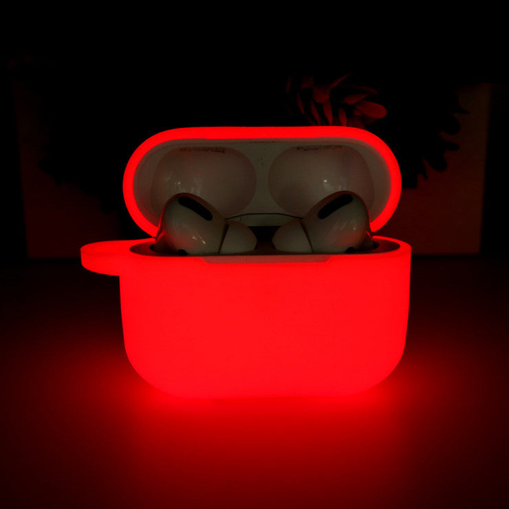 Glow Neon AirPods Pro Silicone Case, Luminous Glow In The Dark Rave reflective cool AirPods Pro Cover 1 1 Red AirPods Pro 