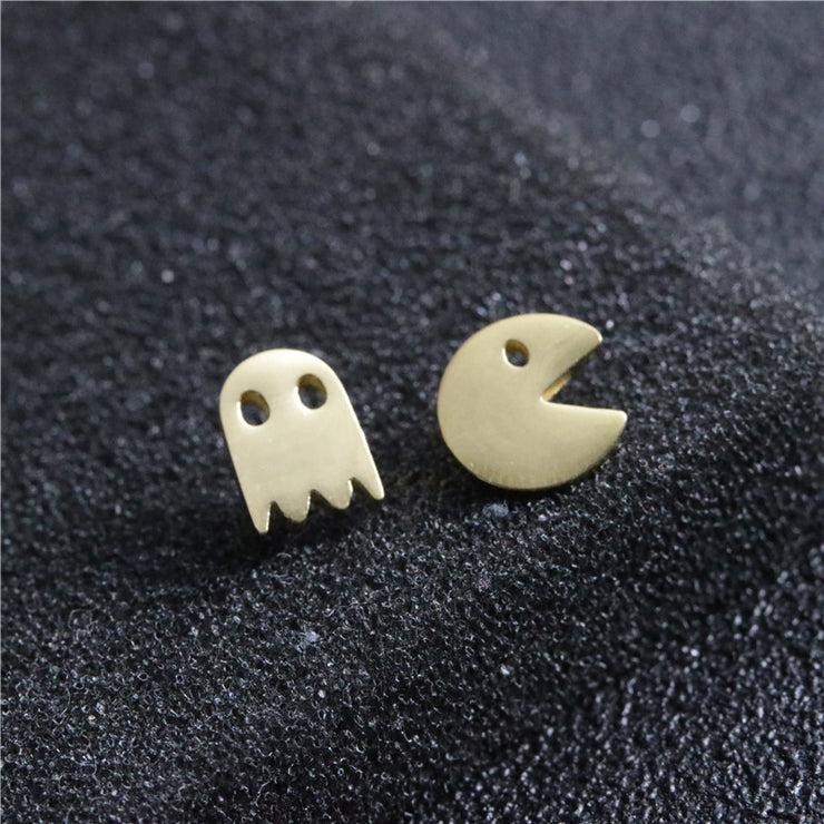 PAC Minimalist Ear Stud Earrings, Retro Gaming Cartoon Ear Pin Piercing, Cute Gamers Gift 1 1   