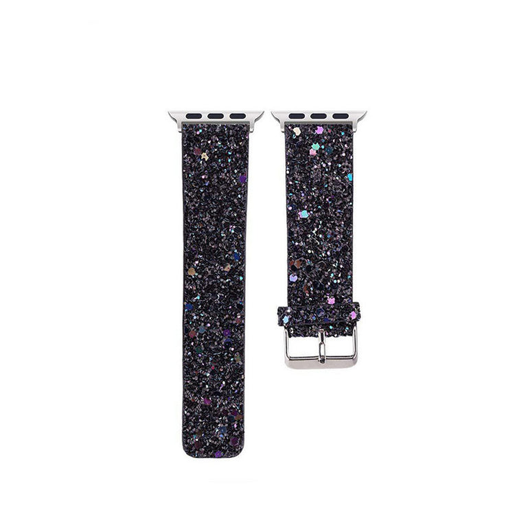 Glitter Apple Watch Band,  Christmas Glitter Sequins IWatch Band - black, silver, rose gold 1 1 Black 38mmor40mmor41mm 