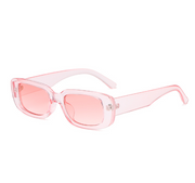 Translucent Thick Frame Sunglasses with Colorful Lenses 1 Love Your Mom C2 Pink Style One 