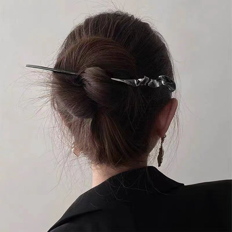 Modern Hairpin, Hair Bun Maker, Metal Hair Chopstick, Chinese Hair Stick 1 1 Gun black  