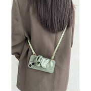 Cute Silk Cloth Wristband iPhone 13/14 Case + Green Crossbody Bag For Her 1 Love Your Mom   