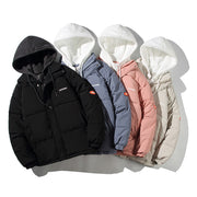 Casual Cool Winter Pullover Hoodie Jacket Coat, Solid Color Stylish Cozy Hoodie, Loose Fit Warm Unisex Hoodie, Aesthetic Streetwear Hoodie 1 1   
