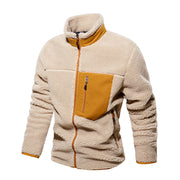 Sherpa Jacket Men Fleece Jacket, White Streetwear Hip Hop Coat, Thick Warm Festival Party Coat Bomber 1 1   