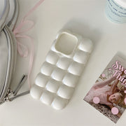 Cute 3D Bubbles Soft Gentle iPhone 13 / 14 Case + Crossbody Chain For Her 1 1 Single Shell Pearl White IPhone11 