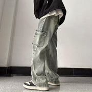 <p>Cargo Jeans Denim Trousers, Baggy Wide Leg Jeans Casual 90s Korean Streetwear <b></b></p> <p>&nbsp;</p> loveyourmom Love Your Mom   
