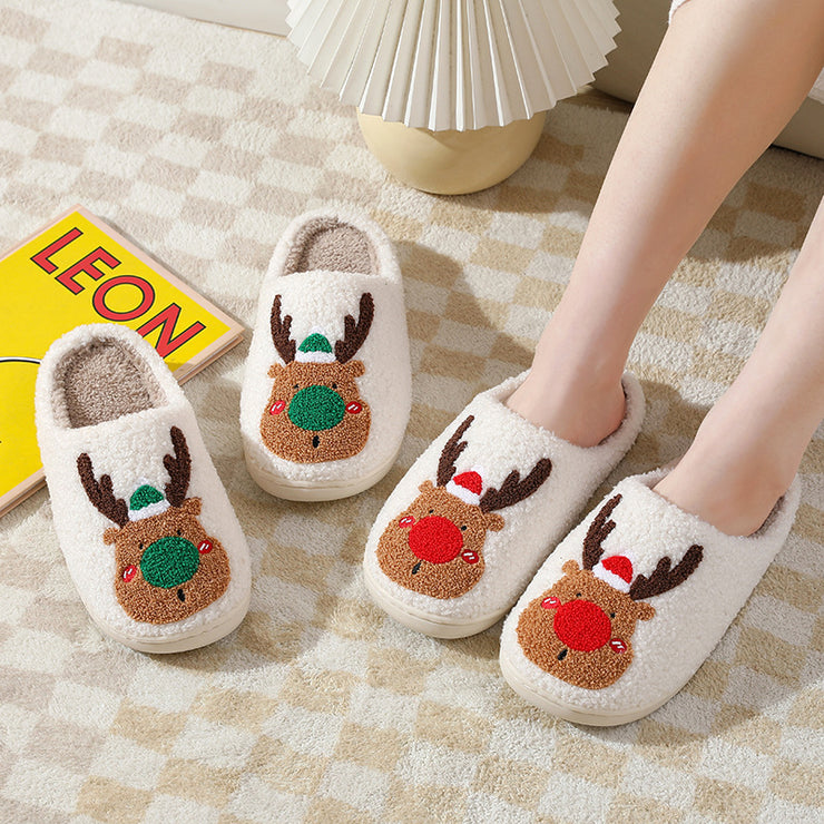 Christmas Slippers Shoes Family Gift, 2023 Xmas Elk Slippers Slip On H – Love Your