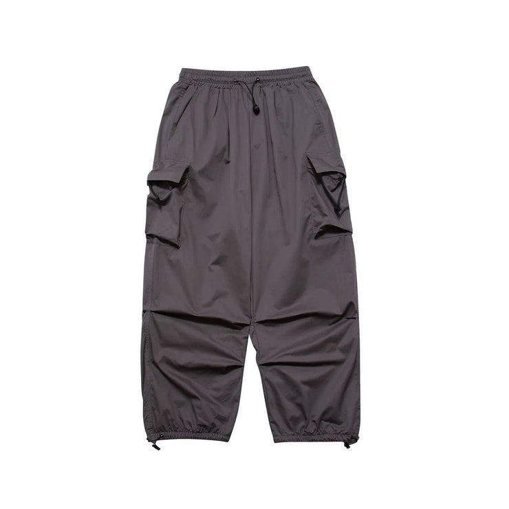 Green cargo pants women/ cargo joggers/ y2k joggers/ harajuku aesthetic/ parachute cargo pants/ Grunge Pants/ Loose wide leg sweatpants 1 1 Grey 2XL 