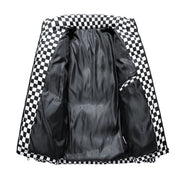 Chessboard Checkers Padded Jacket, Berlin Stylish Warm Cozy Jacket, Lightweight Fashion Puffer Jacket for Men, Outerwear Jacket - Plus size 5XL 1 1   