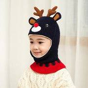 Children kids Cartoon Balaclava Doitbest 2 to 6 Boy girl Warm Beanie Protect neck  Animal Windproof Winter Child knit hat. 1 Love Your Mom Giraffe Black 48to55cm