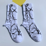 London Raver Tattoo Socks Gift, Cool Unisex Festival Neon Socks loveyourmom Love Your Mom White  