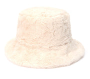 Cool Raver Festival Fur Plush Bucket Hat - Leopard. loveyourmom Love Your Mom Beige white  