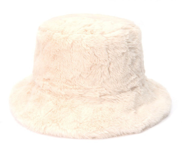 Cool Raver Festival Fur Plush Bucket Hat - Leopard. loveyourmom Love Your Mom Beige white  