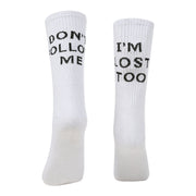 Funny Text Socks Unsex Gift, Don't Follow me Im lost socks loveyourmom Love Your Mom   
