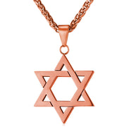 Gold Blue David Star Silver Pentagram Pendant Necklace, Israel Jewish Jewellery, Gifts for Her 1 1 Rose gold  