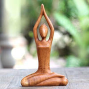 Mini Wooden Yoga Statue, Handcrafted Meditation Decor, Resin Yoga Figure Decor, Exquisite Wooden Yoga Poses for Mindful Home Decoration loveyourmom Love Your Mom 6 Style  