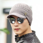 Cool London Knitted Baseball Cap Hat, Male Outdoor Winter Windproof Wool Cap loveyourmom Love Your Mom Brown  