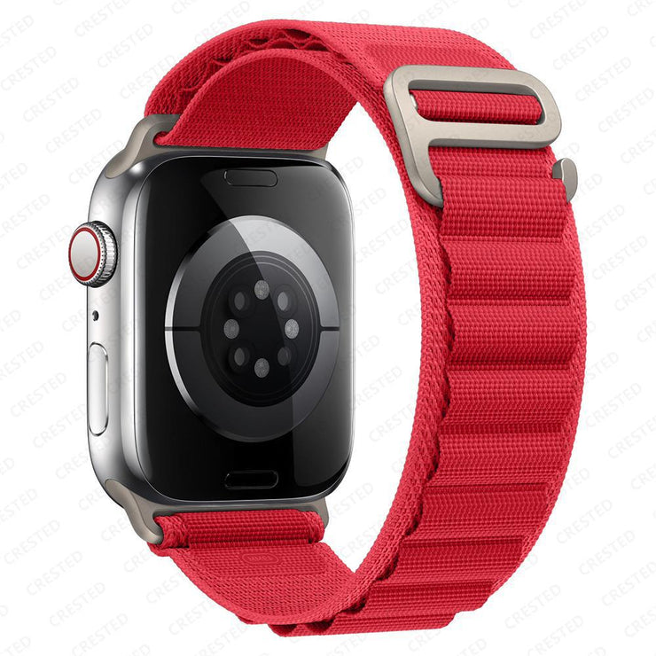 Apple Watch Metal Band, Black, Pink, Red, Green IWatch Band Nylon Strap gift 1 1 Red 40to41 