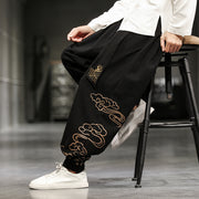 Chinese Retro Print Men's Harem Pants - Streetwear Autumn Casual Loose Plus Size Fashion Clothing. Plus Size Harem 5XL 1 1 Black 2XL 