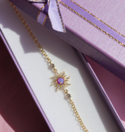 Sun Necklace, Purple Opal,Princess Necklace Bracelet 1 1 Bracelet  