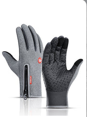Warm Waterproof Cycling Gloves - Touchscreen Winter Gloves | Waterproof Fleece Lined, Motorcycle Riding loveyourmom Love Your Mom Grey L 
