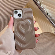 3D Heart Water Ripple iPhone Case, Cute iPhone Gothic case for her Phone Case 1 Coffee IPhone12 