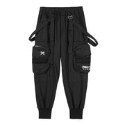 Techwear Black Cargo Pants with stylish straps 1 1 Black L 