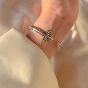 Cross Pin Knotted Bracelet, Sterling Silver Bracelet 1 1 2style  