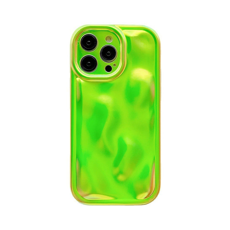 Neon Rave Meteorite iPhone 13/14 Case, fluorescent orange meteorite stripes, red,green iphone case 1 Green Iphone13 