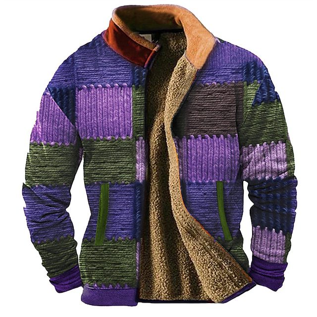 African Kente Style Warm Jacket, Patchwork Pattern Casual Festival Out Door Jacket Men - plus size loveyourmom Love Your Mom Zhlls02 011 2XL 