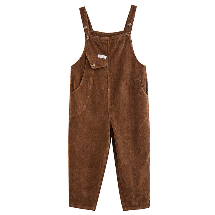 Winter Corduroy Overalls, Loose Casual Baggy Pants, Retro Jumpsuits, Plus Size Overalls, Bib Overalls With Pockets, 80S Vintage Pants 1 1   
