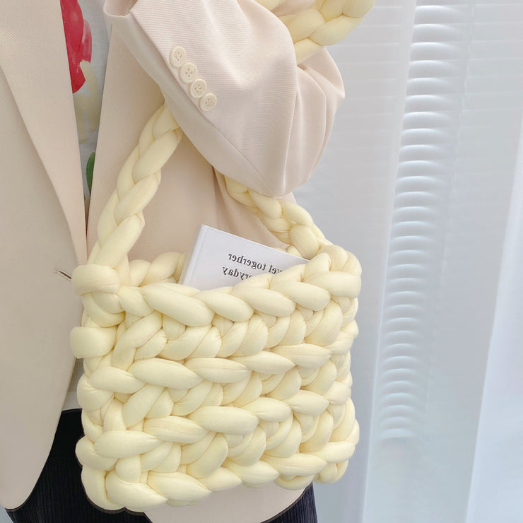 Thick Wool Hand Knitted Bag, Icelandic Crochet Bag,Vintage Bag, Knit Bag Tot 1 1   
