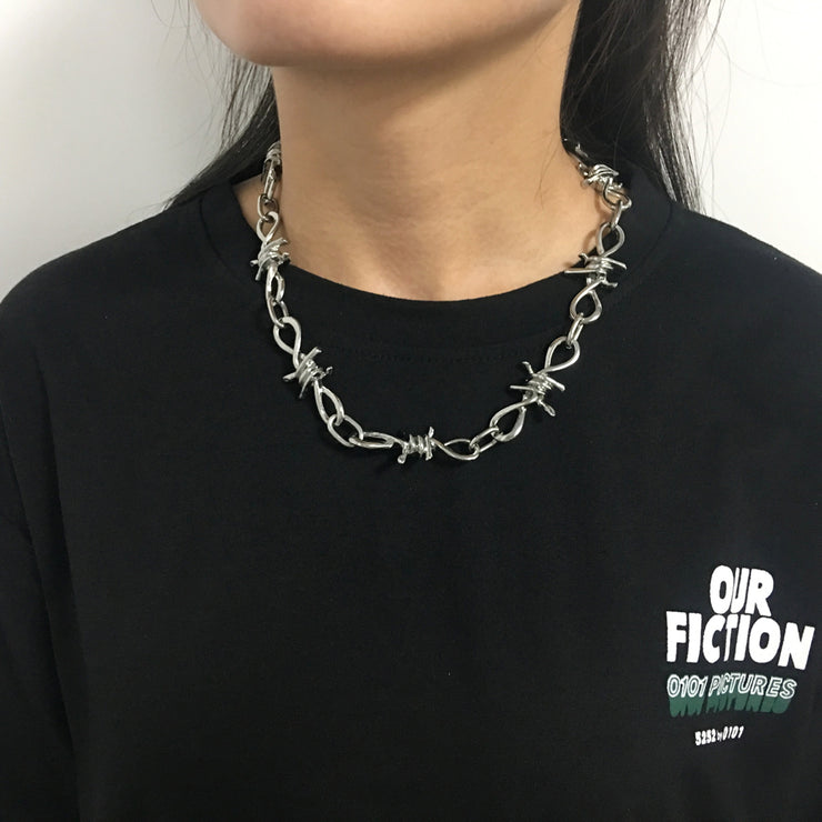Fashion Jewelry Silver Barbed Wire Brambles Choker Bracelet 1-17 - Periyar  Tourism