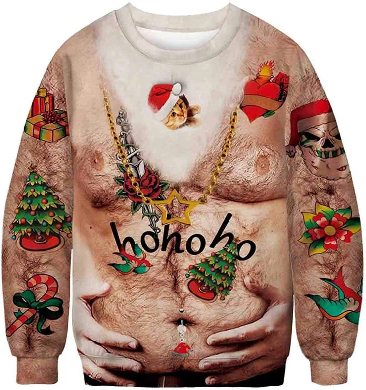 Funny ugly Christmas Sweater gift, Plus size Meme Christmas Crewneck Pullover Holiday Party Sweatshirt, M - 6XL 1 1 8 Style 5XL 