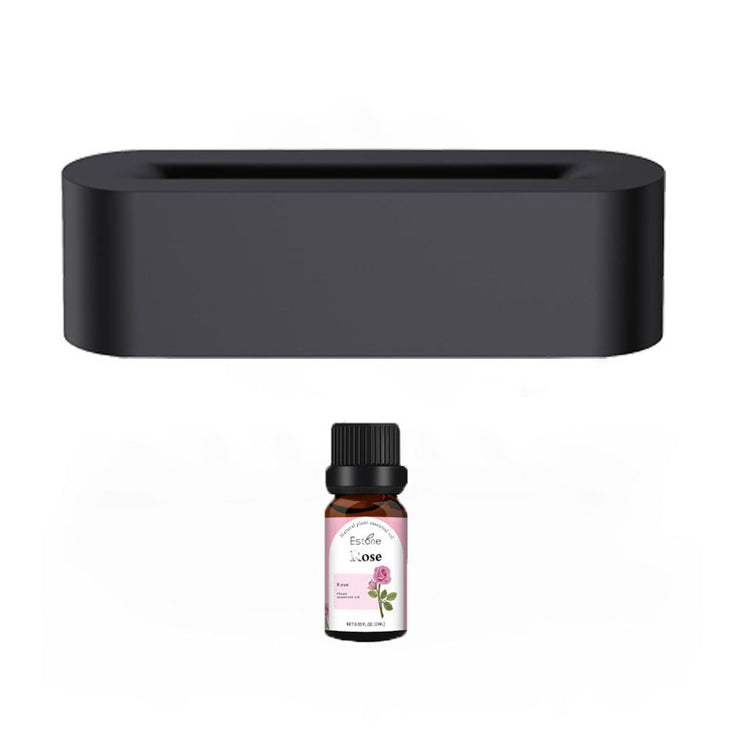 Ultrasonic Flame Aroma Diffuser & Humidifier: Cool Mist LED Fogger with 5-7 Color Atmosphere Lights, USB Powered, Quiet,Home Aromatherapy 1 1 Black With Rose 10ml USB 