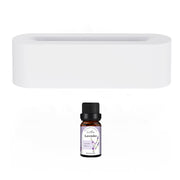 Ultrasonic Flame Aroma Diffuser & Humidifier: Cool Mist LED Fogger with 5-7 Color Atmosphere Lights, USB Powered, Quiet,Home Aromatherapy 1 1 White With Lavender 10ml USB 