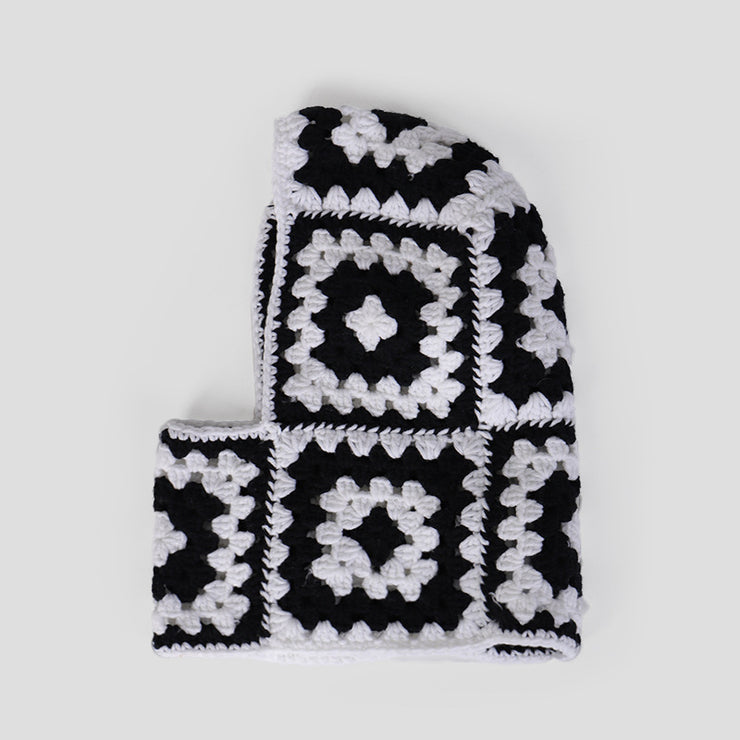 Black White Knit Balaclava, Monochrome Crochet Balaclava, Ski Mask, Granny Square Hat, Balaclava Knit, Balaclava Black, Mohair Balaclava, Crochet Ski Masklogo 1 1   