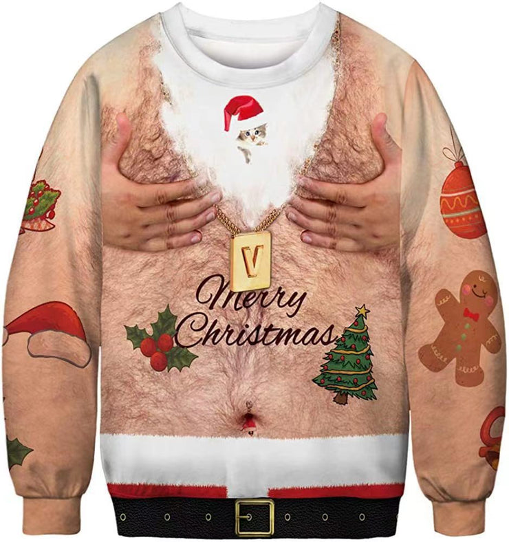 Funny ugly Christmas Sweater gift, Plus size Meme Christmas Crewneck Pullover Holiday Party Sweatshirt, M - 6XL 1 1 7 Style 5XL 
