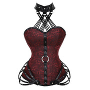 Berlin Premium Bustier Corsets, Gothic Party Costume Tube Top Halter Binders Shapers Overbust Body Shapewear loveyourmom Love Your Mom Red 5XL 
