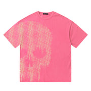 Goth Gamers Rave Skull T-Shirt, Metal Urban Festival Unisex Shirt loveyourmom Love Your Mom Pink L 